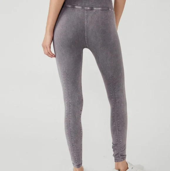 NWOT Free People Good Karma high rise leggings gray - Picture 9 of 10